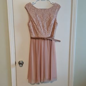 Blush Pink Lace Dress